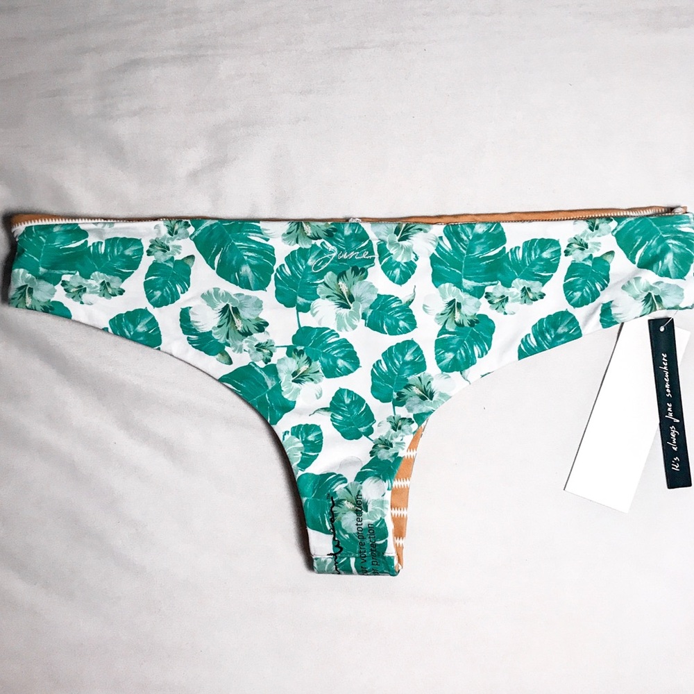 NWT June Swimwear Manue Reversible Cheeky Bottom